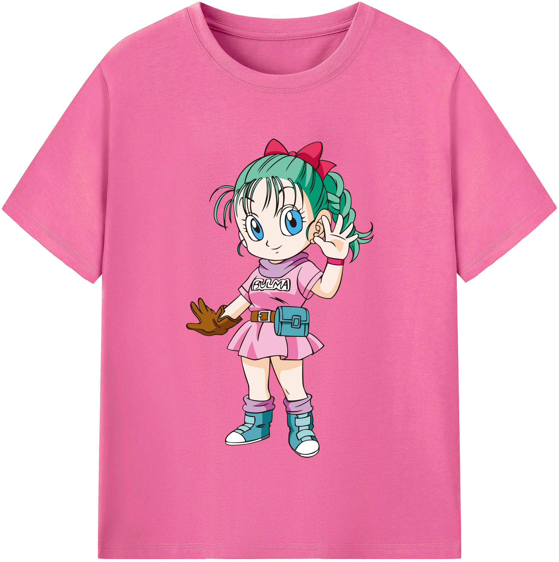 （画像用） ドラゴンボール ブルマ DRAGON BALL Bulma レディースカジュアルプリントTシャツ（綿100％）
